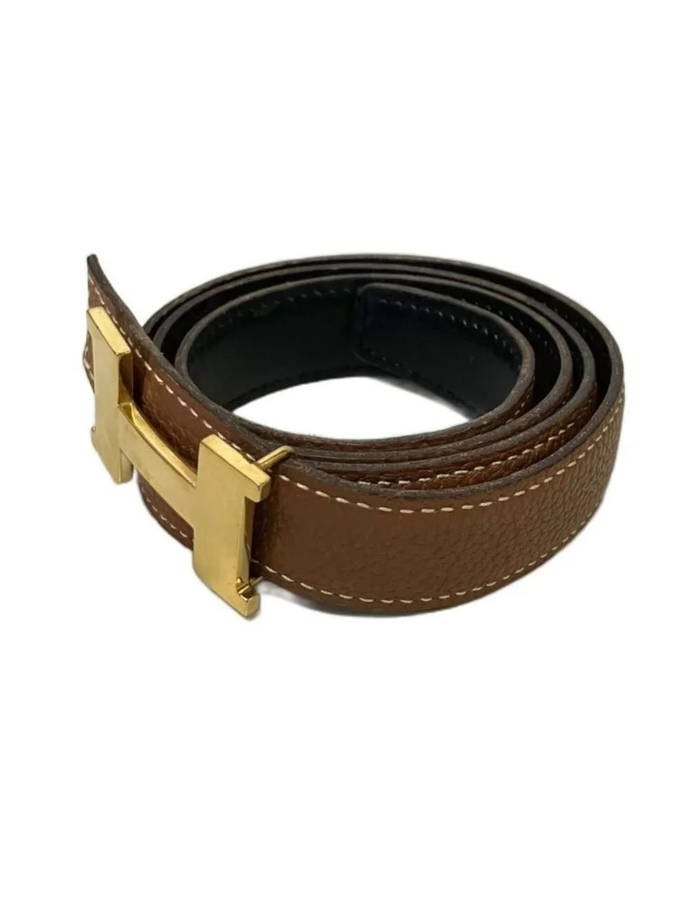 Hermes H Constance Belt Leather 75 Brown